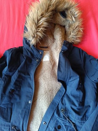 Cazadora niño azul con capucha forro desmontable 