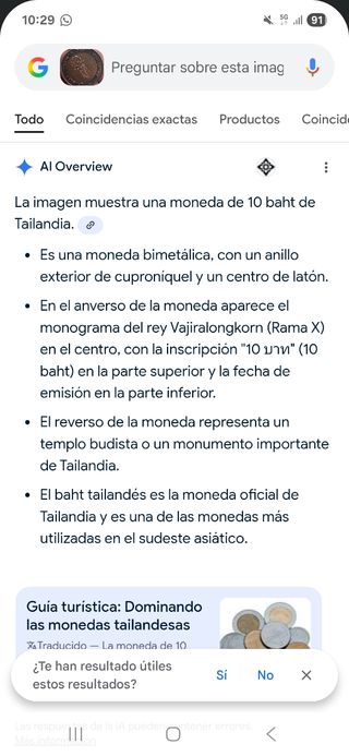 Moneda Tailandesa 10 Baht