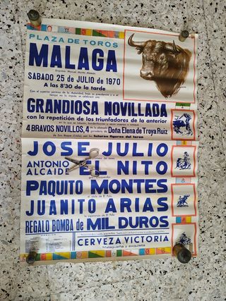 Cartel de Toros Málaga 1970