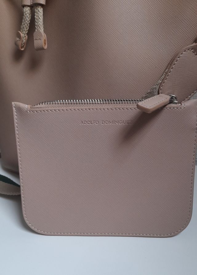 Borsa Adolfo Domínguez beige e multicolor