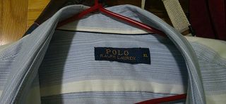 Camisa Polo Ralph Lauren Rayas Azul Talla M