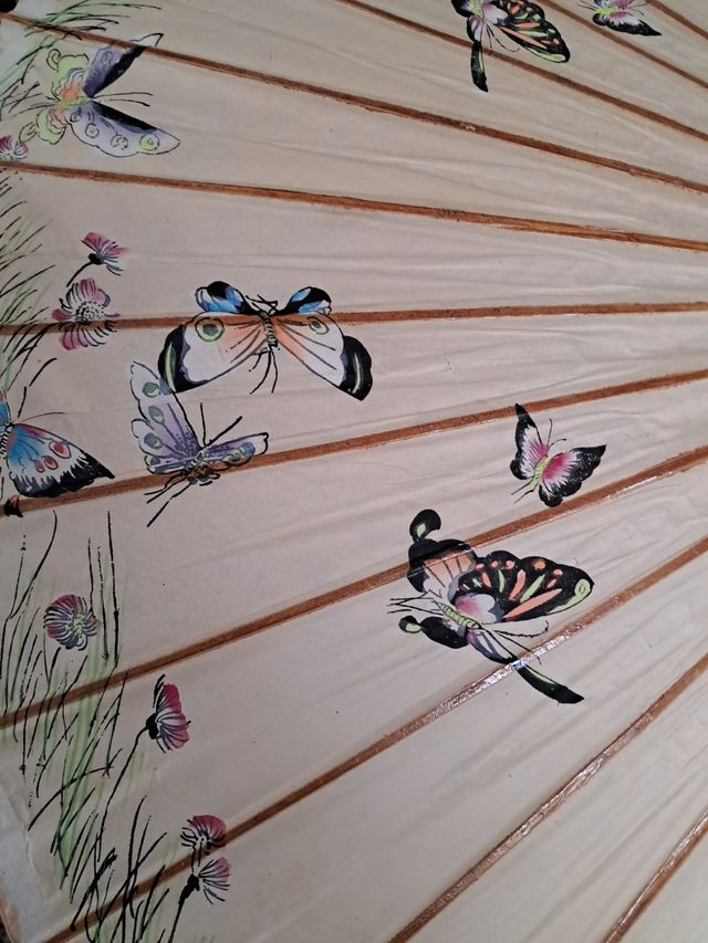 Sombrilla japonesa de papel pintado