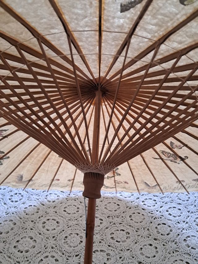 Sombrilla japonesa de papel pintado