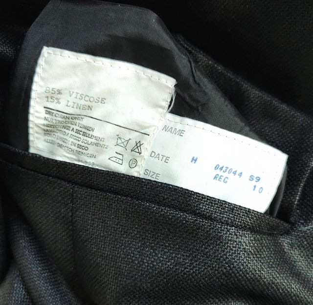 Aquascutum Vintage 80's Black Linen Blazer UK 10