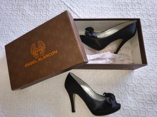 Sandalias Angel Alarcón Negras Tacon