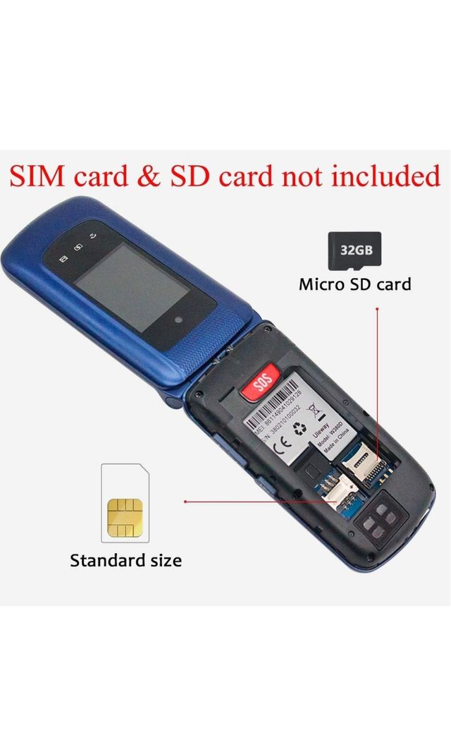 uleway Teléfono Móvil Tapa Azul