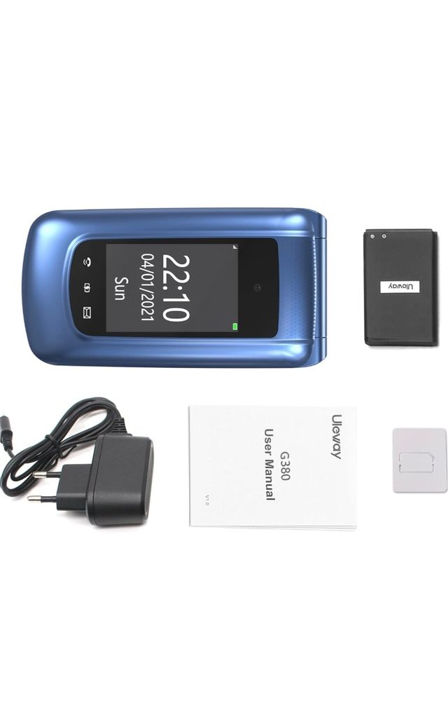 uleway Teléfono Móvil Tapa Azul