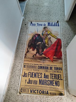 Cartel Toros Plaza de Toros de Málaga 1970