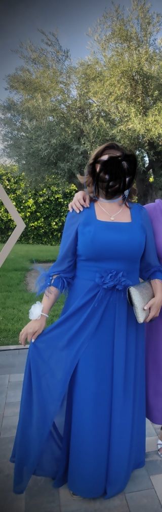 Vestido de fiesta azul para madrina