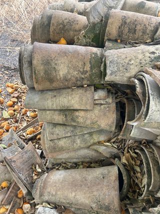 Tejas antiguas de barro a 1 € la teja