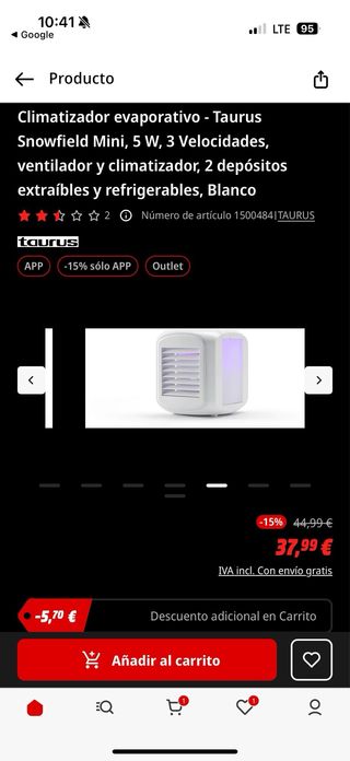 Ventilador Taurus Snowfield Mini 5W