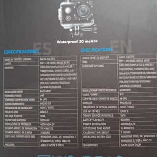 Cámara de fotos digital sumergible