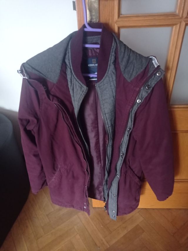 Parka Green Coast capucha hombre talla M