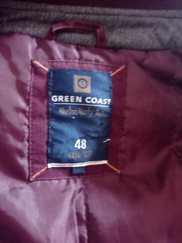 Parka Green Coast capucha hombre talla M