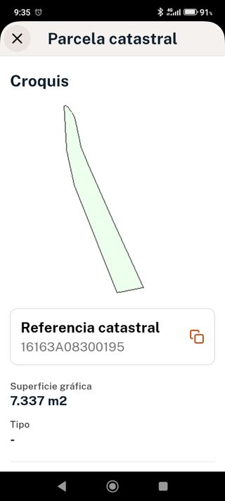 Terreno rústico en venta