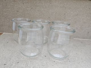 40 Vasos Vidrio Yogur Tipo La Lechera