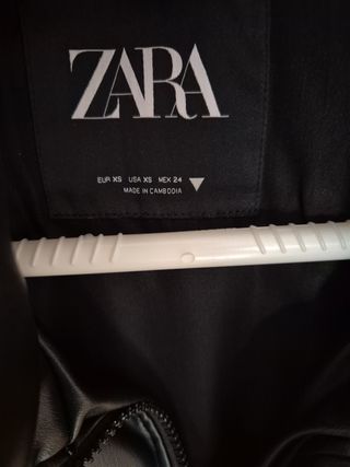 Chaleco Zara Mujer Negro Talla XS