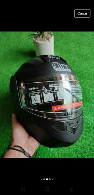 Casco Moto Modular Talla M Negro Unisex