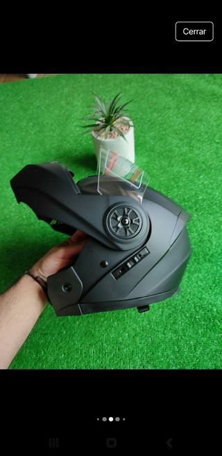 Casco Moto Modular Talla M Negro Unisex