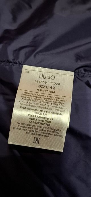 Piumino Liu Jo blu con pois