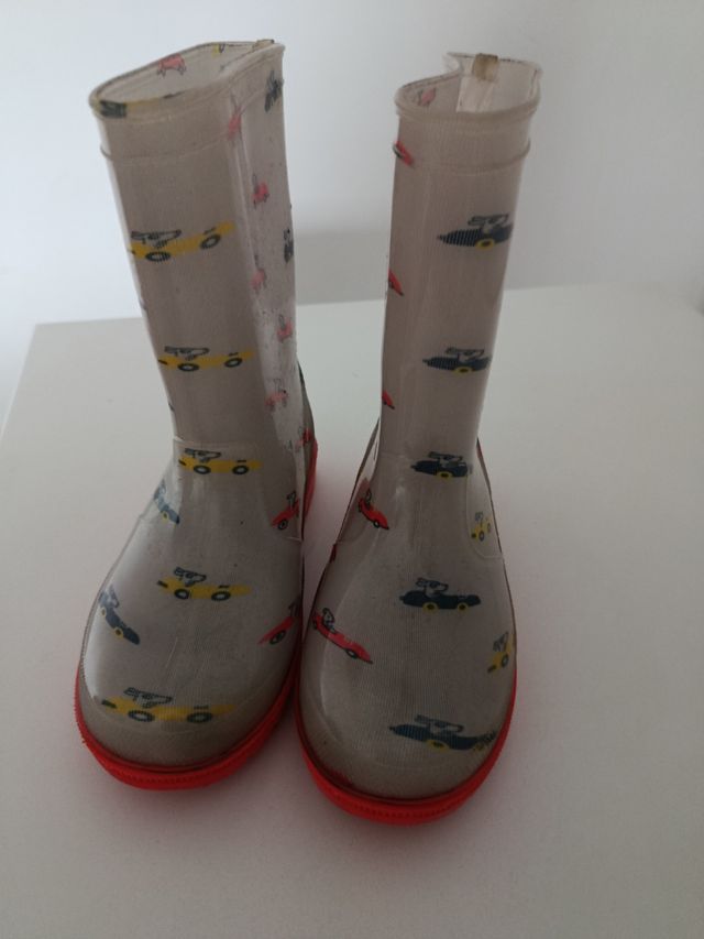 Botas de agua infantiles con coches