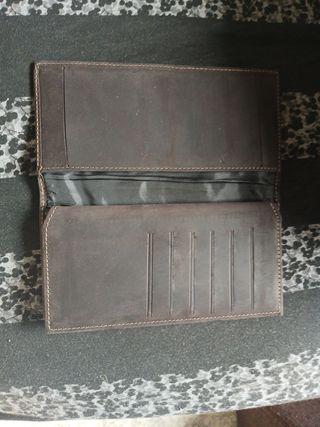 Cartera Nike Cuero Genuino Marrón