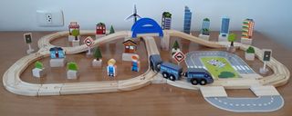 Tren de madera 90 piezas