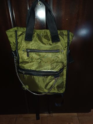 Bolso Mochila Verde Kaki