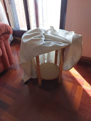 Mesa camilla redonda 50cm con cristal