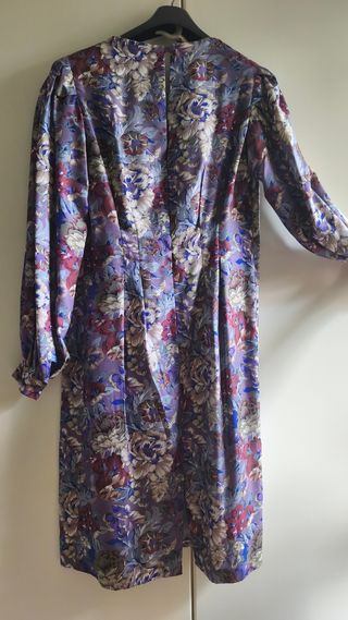Vestito seta floreale fatto a mano
