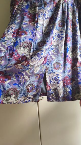 Vestito seta floreale fatto a mano