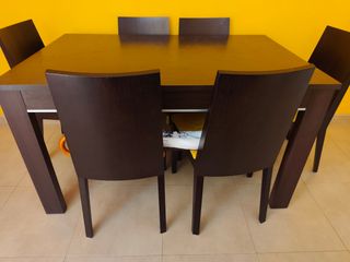 Mesa comedor + 6 sillas + mueble salón