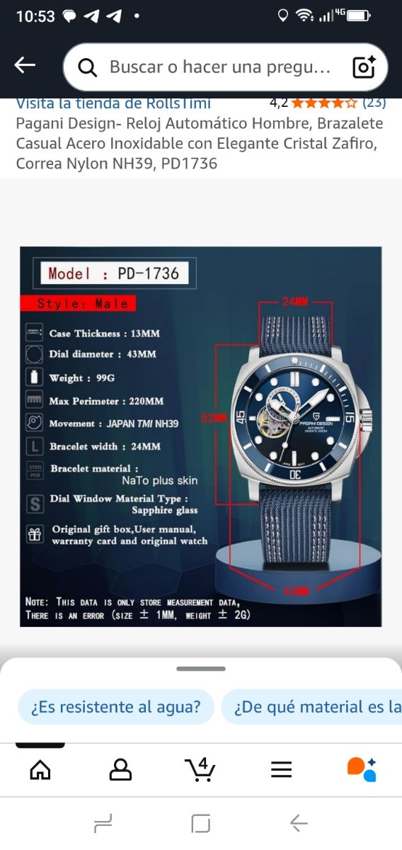 Pagani Design 1736 Esqueleto Automático