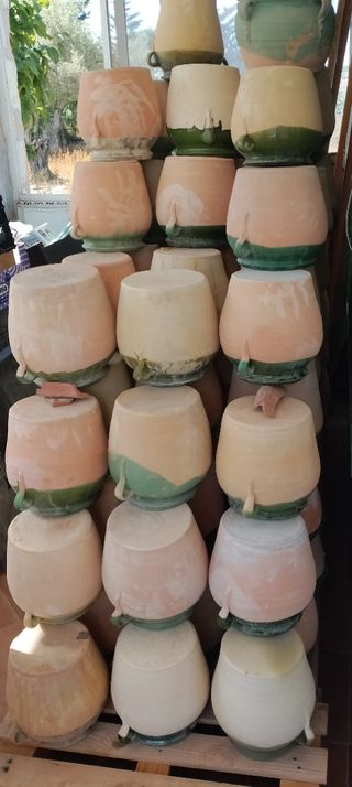 Lote 100 tinajas de cerámica