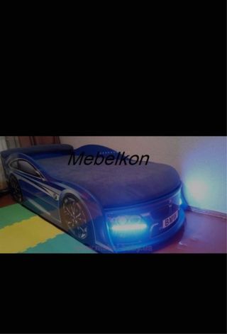 Cama infantil coche BMW azul