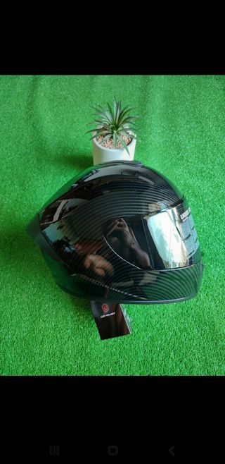 Casco Moto Integral Pintura Carbono Talla L