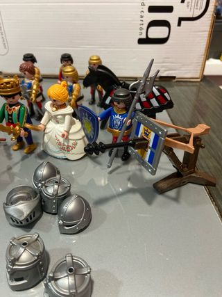 gran lote guerreros leon coronado playmobil