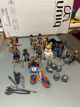 gran lote guerreros leon coronado playmobil