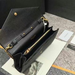 Bolso YSL Monogram Negro Cadena Dorada