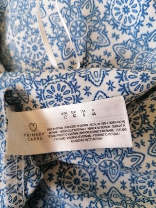 Blusa Primark azul/blanca