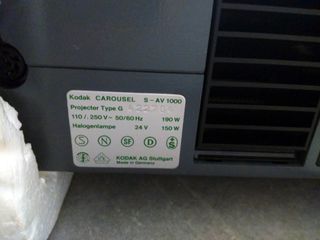 Proyector Diapositivas Kodak Carousel S-AV 1000