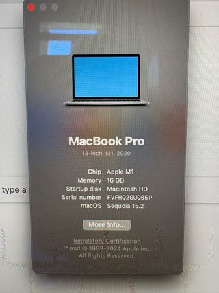 MacBook Pro 13 M1 2020 Gris 16 GB 256 GB