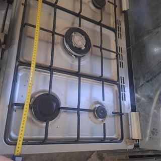 Cocina Gas 5 Fuegos Acero Inox Horno