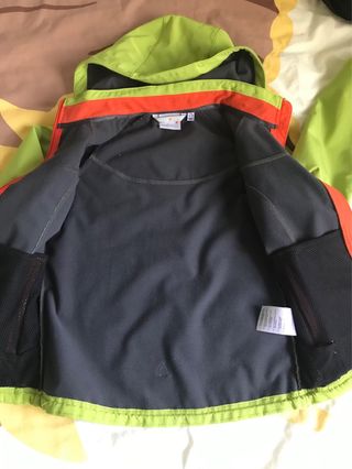 Chaqueta niño icepeak verde y naranja