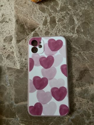 Funda iPhone 11 Corazones Rosas