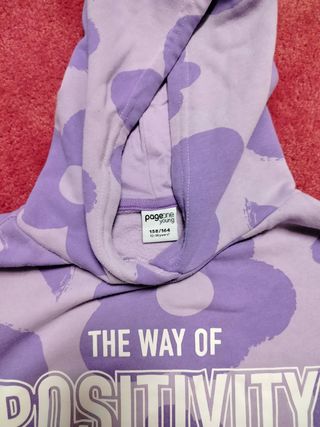 Felpa viola con fiori per bambina