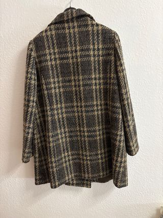 Abrigo cruzado Punto Roma cuadros