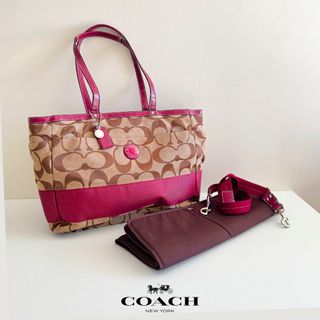 Bolsa Coach Monograma Rosa