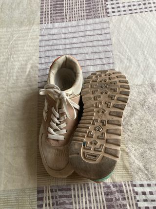 Zapatillas deportivas niña beige y verde, no marca