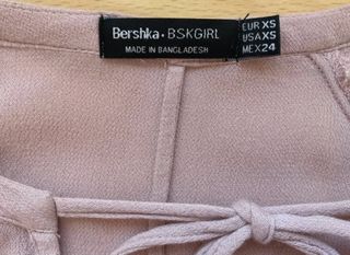 Blusa rosa manga larga